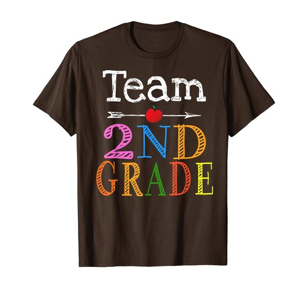 team 2nd second grade teacher student back to school funny t-shirt, White;black 
team 2nd second grade teacher student back to school funny t-shirt, White;black