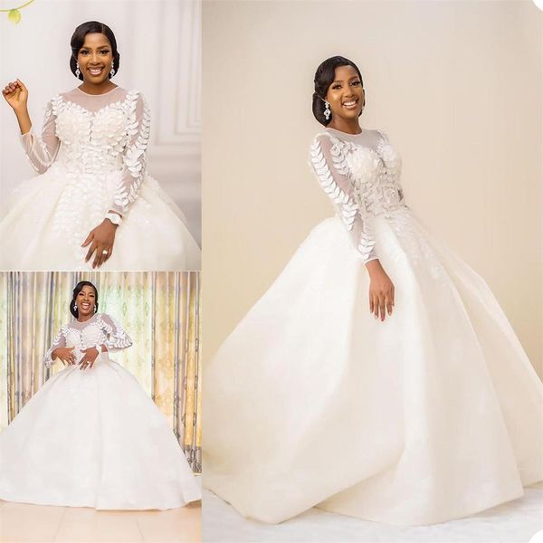 2021 plus size bridal gowns a line wedding dresses jewel neck long sleeve lace appliques vestios de novia, White
2021 plus size bridal gowns a line wedding dresses jewel neck long sleeve lace appliques vestios de novia, White