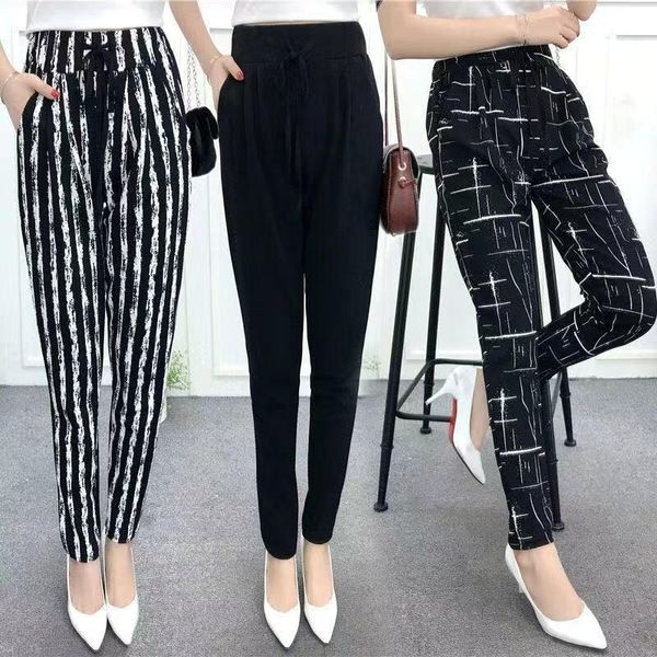 women's pants & capris fashion high waist pencil loose large size nine points pant casual stretch elastic, Black;white
women's pants & capris fashion high waist pencil loose large size nine points pant casual stretch elastic, Black;white
