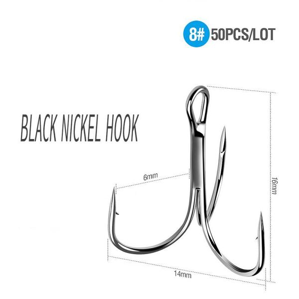 fishing hooks 50pcs/ set treble black nicle barbed fishhooks super sharp carp triple sea tackle accessories
fishing hooks 50pcs/ set treble black nicle barbed fishhooks super sharp carp triple sea tackle accessories
