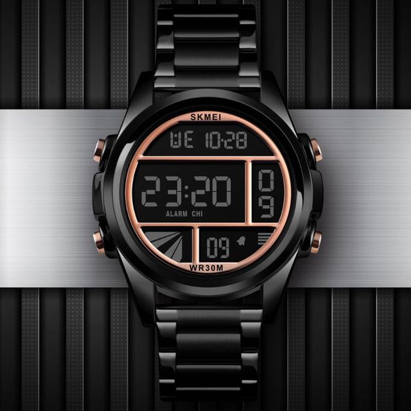 wristwatches skmei men watches creativty digital wristwatch waterproof sport chronograph bracelet luminous display stainless steel watch, Slivery;brown
wristwatches skmei men watches creativty digital wristwatch waterproof sport chronograph bracelet luminous display stainless steel watch, Slivery;brown