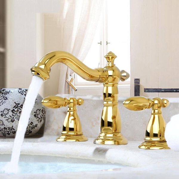 antique basin faucets brass sink tap bathroom mixe double-handle three-hole split water golden with long mouth faucet
antique basin faucets brass sink tap bathroom mixe double-handle three-hole split water golden with long mouth faucet