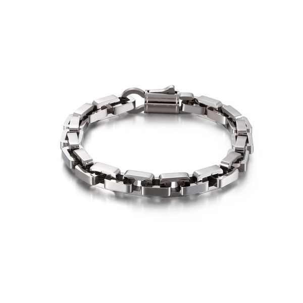 link, chain 8mm wide men chunky bracelet fashion personality thick rectangular link stainless steel for hip hop jewelry, Black
link, chain 8mm wide men chunky bracelet fashion personality thick rectangular link stainless steel for hip hop jewelry, Black