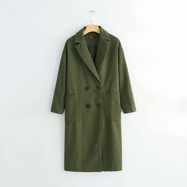 women's wool & blends 2021 thin blend coat women long sleeve turn-down collar outwear jacket casual autumn winter elegant overcoat, Black
women's wool & blends 2021 thin blend coat women long sleeve turn-down collar outwear jacket casual autumn winter elegant overcoat, Black