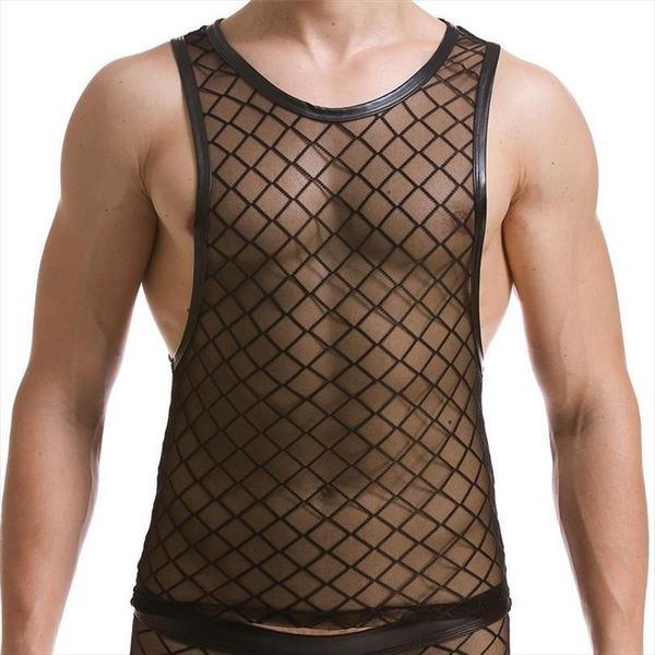 mens see through sheer thin stretch fitness casual singlets vest undershirt super shape mesh sleeveless tank, White;black
mens see through sheer thin stretch fitness casual singlets vest undershirt super shape mesh sleeveless tank, White;black