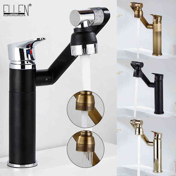 bathroom sink faucets multifunction faucet cold water mixer crane antique bronze deck mounted universal taps el1326 94aw