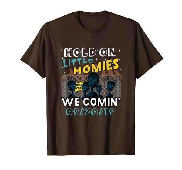 storm area 51 alien shirt- hold on little homies we comin t-shirt, White;black
