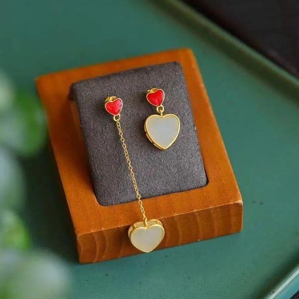 dangle & chandelier designer original peach heart-shaped hetian jade earrings, simple, small, cute and sweet, all-match women's silver
dangle & chandelier designer original peach heart-shaped hetian jade earrings, simple, small, cute and sweet, all-match women's silver