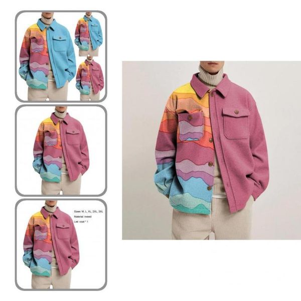 men's wool & blends great men loose printed jacket winter outfit casual coat 2 colors comfortable to wear, Black
men's wool & blends great men loose printed jacket winter outfit casual coat 2 colors comfortable to wear, Black