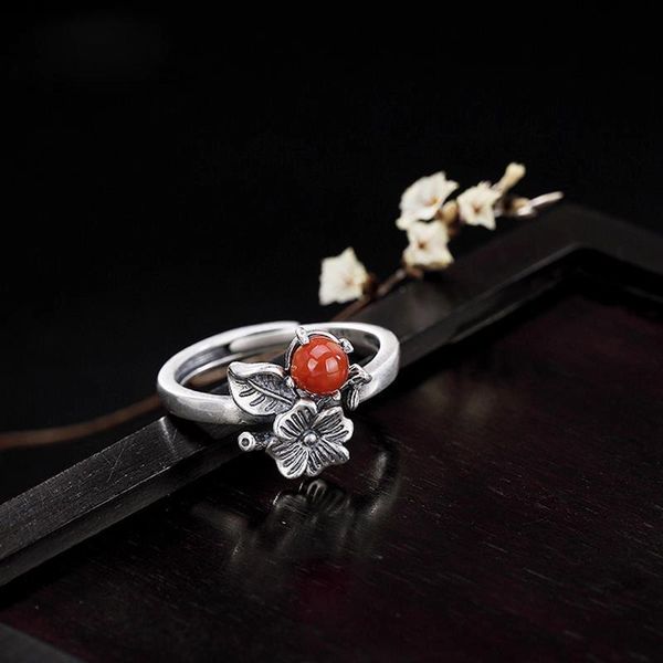 cluster rings natural south red tourmaline plant flower open ring chinese style retro elegant fresh charm women's silver jewelry, Golden;silver
cluster rings natural south red tourmaline plant flower open ring chinese style retro elegant fresh charm women's silver jewelry, Golden;silver