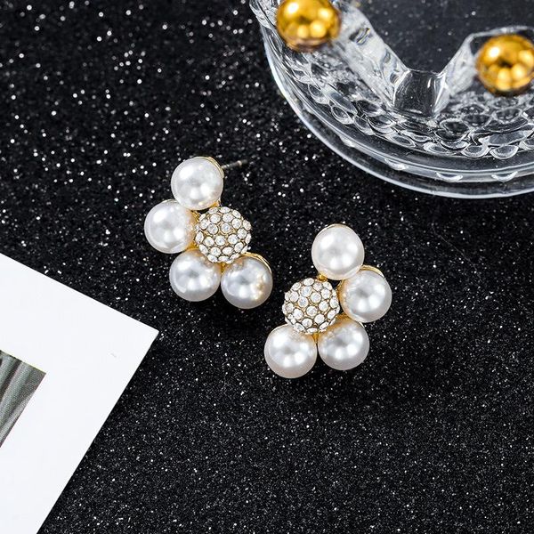 korean trendy simulated pearl half flower stud earrings for women elegant cute micro pave zircon ball party jewelry gifts, Golden;silver
korean trendy simulated pearl half flower stud earrings for women elegant cute micro pave zircon ball party jewelry gifts, Golden;silver
