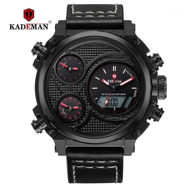 uhren neue luxus men multifunction sports watch dual time zone oversized dial belt leder quartz wristwatches, Slivery;brown
uhren neue luxus men multifunction sports watch dual time zone oversized dial belt leder quartz wristwatches, Slivery;brown