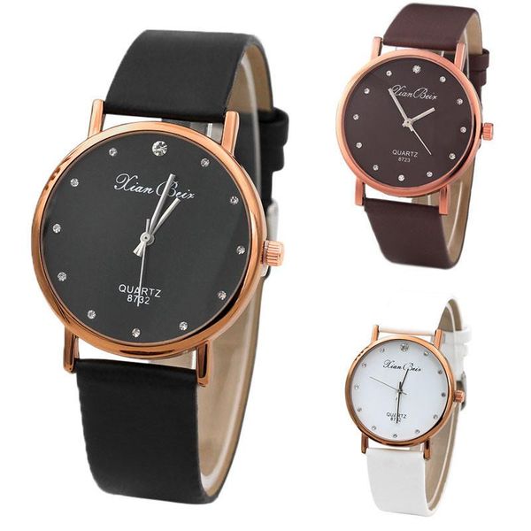 wristwatches fashion women's diamond leatheroid band round dial analog quartz ladies dress clock watch, Slivery;brown
wristwatches fashion women's diamond leatheroid band round dial analog quartz ladies dress clock watch, Slivery;brown