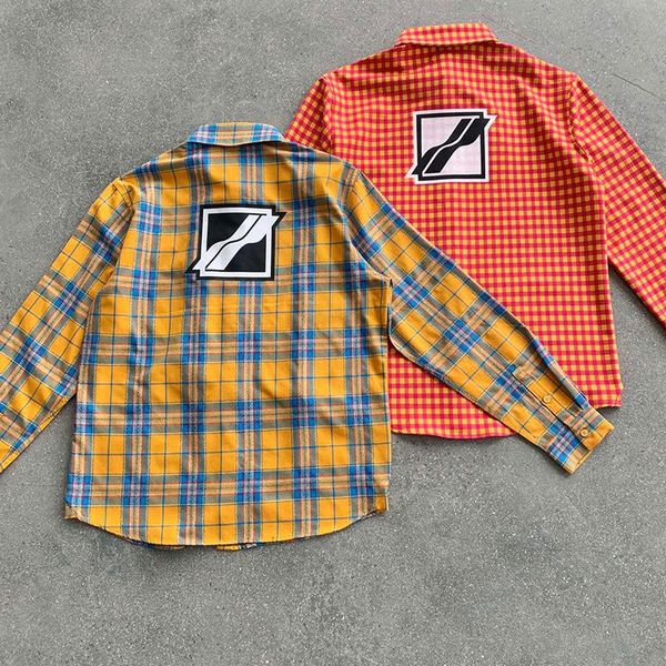 men's casual shirts 21fw korean hip hop vintage color plaid we11done shirt men women oversize heavy fabric 1:1 quality long sleeve, White;black
men's casual shirts 21fw korean hip hop vintage color plaid we11done shirt men women oversize heavy fabric 1:1 quality long sleeve, White;black