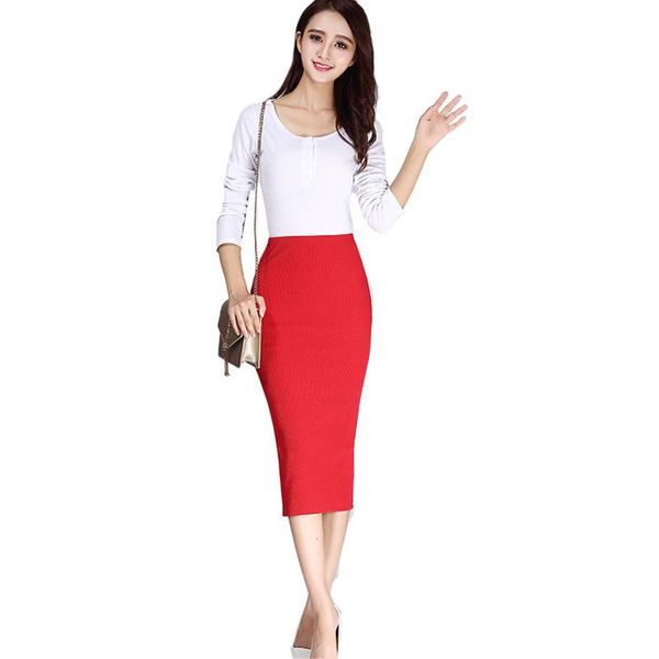 lady rib cotton maxi skirts stretch slim knitted womens high elastic package hip mid-calf solid pencil skirt, Black
lady rib cotton maxi skirts stretch slim knitted womens high elastic package hip mid-calf solid pencil skirt, Black