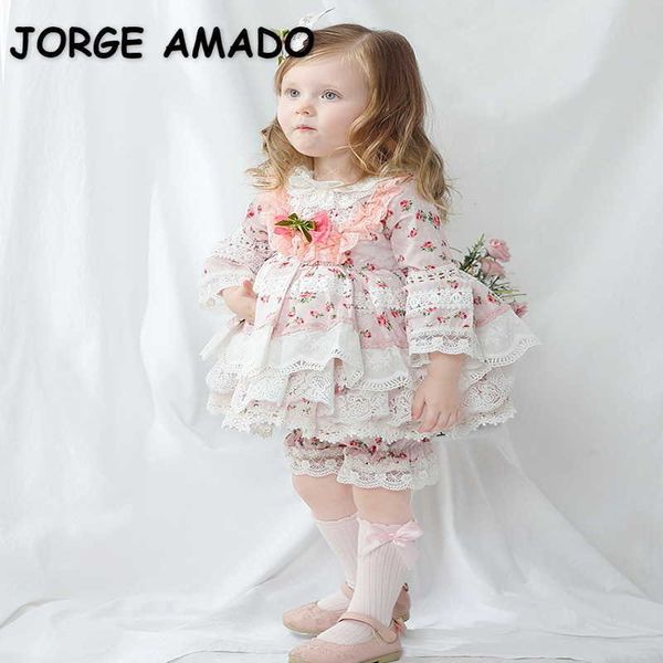 spring lolita style kids girls 2-pcs sets floral lace dress +pink shorts children clothes e3001 210610, White
spring lolita style kids girls 2-pcs sets floral lace dress +pink shorts children clothes e3001 210610, White
