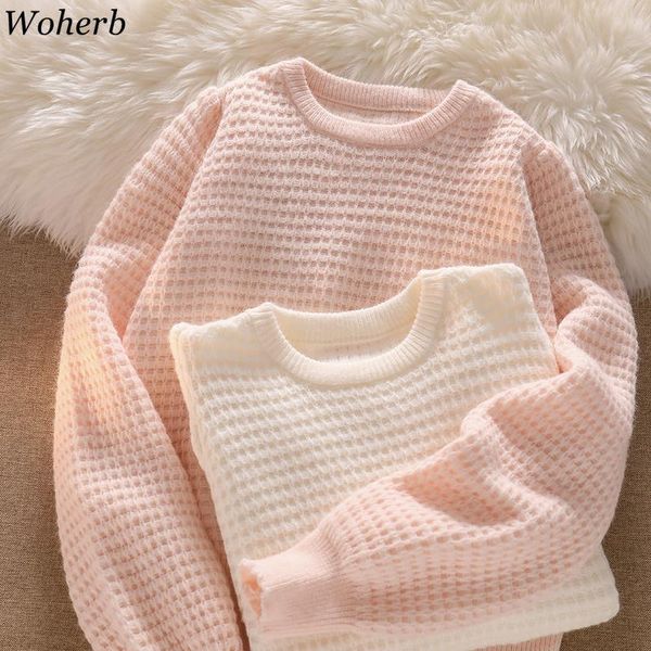 women's sweaters woherb sweater women o-neck lantern sleeve korean pullovers mujer chic pull femme all-match oversized jumper 2021, White;black
women's sweaters woherb sweater women o-neck lantern sleeve korean pullovers mujer chic pull femme all-match oversized jumper 2021, White;black