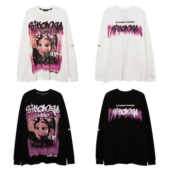 men's hoodies & sweatshirts tkpa 2021 autumn and winter anime print long-sleeved t-shirt campus wear for men women with the same style, Black
men's hoodies & sweatshirts tkpa 2021 autumn and winter anime print long-sleeved t-shirt campus wear for men women with the same style, Black