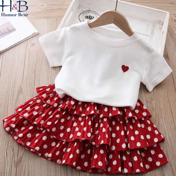 humor bear summer girls clothes set new short sleeve t-shirt+polka dot printed cake skirt 2pcs toddler clothes x0902, White
humor bear summer girls clothes set new short sleeve t-shirt+polka dot printed cake skirt 2pcs toddler clothes x0902, White
