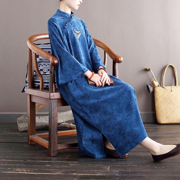 women loose solid color stand collar autumn winter dress ladies qipao female vintage patchwork corduroy dresses casual, Black;gray
women loose solid color stand collar autumn winter dress ladies qipao female vintage patchwork corduroy dresses casual, Black;gray