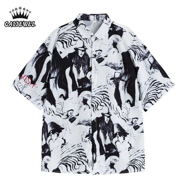 women's blouses & shirts long sleeves blouse harajuku graffiti streetwear collar korean fashion baggy button up 2021 summer, White
women's blouses & shirts long sleeves blouse harajuku graffiti streetwear collar korean fashion baggy button up 2021 summer, White