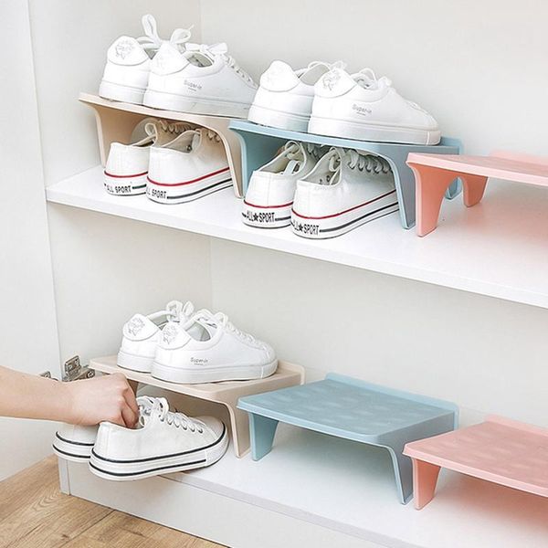 household storage shoe rack double support plastic integrated simple space economy clothing & wardrobe
household storage shoe rack double support plastic integrated simple space economy clothing & wardrobe