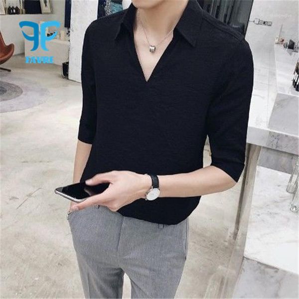 men's dress shirts favre men shirt color contrast fashion office social business collared half sleeve work clothes, White;black
men's dress shirts favre men shirt color contrast fashion office social business collared half sleeve work clothes, White;black