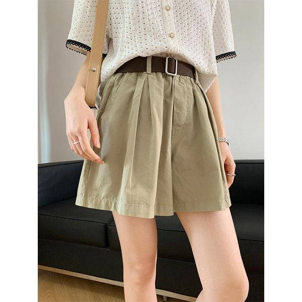 women's shorts 2021 summer casual high waist simple khaki loose thin wide leg 357, White;black
women's shorts 2021 summer casual high waist simple khaki loose thin wide leg 357, White;black