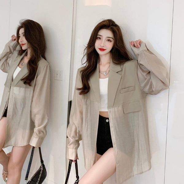 women's suits & blazers yujie fan loose long-sleeved sunscreen suit jacket female thin section breathable summer 2021 casual, White;black
women's suits & blazers yujie fan loose long-sleeved sunscreen suit jacket female thin section breathable summer 2021 casual, White;black