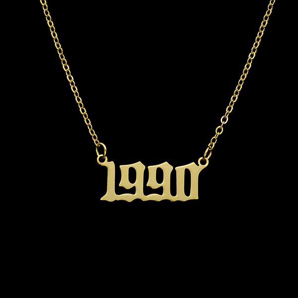 10pcs letter birth year 1990-1999 necklace stainless steel old english number pendant charm chain minimalist jewelry for women birthday grad, Silver
10pcs letter birth year 1990-1999 necklace stainless steel old english number pendant charm chain minimalist jewelry for women birthday grad, Silver