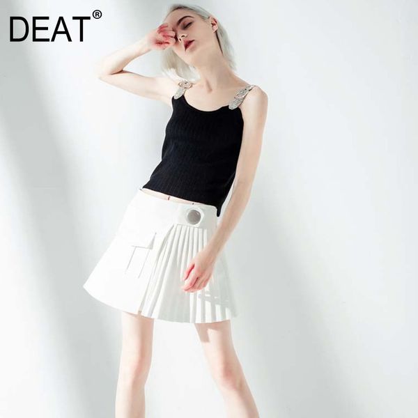 spring and summer fashion casual pleated solid color high waist large metal round button skirt women sh169 210421, Black
spring and summer fashion casual pleated solid color high waist large metal round button skirt women sh169 210421, Black