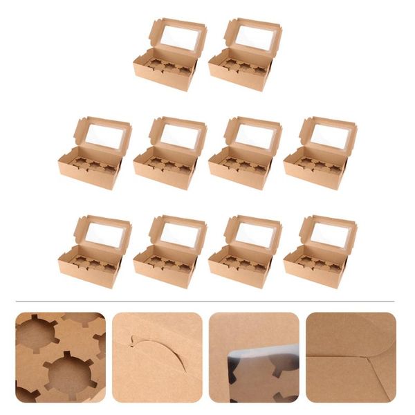 10pcs 6 cavities kraft paper cupcake box with inserts containers bakery cake carriers for home dessert shop gift wrap
10pcs 6 cavities kraft paper cupcake box with inserts containers bakery cake carriers for home dessert shop gift wrap