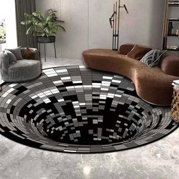 stereo vision carpet floor mat black&white home bedroom for living room 3d anti-skid round supplies carpets
stereo vision carpet floor mat black&white home bedroom for living room 3d anti-skid round supplies carpets