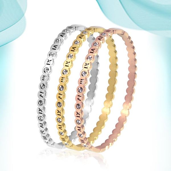 bangle 2021 18k diamond women's titanium steel bracelet hollow roman numerals fashion simple style hand accessories bangles, Black
bangle 2021 18k diamond women's titanium steel bracelet hollow roman numerals fashion simple style hand accessories bangles, Black