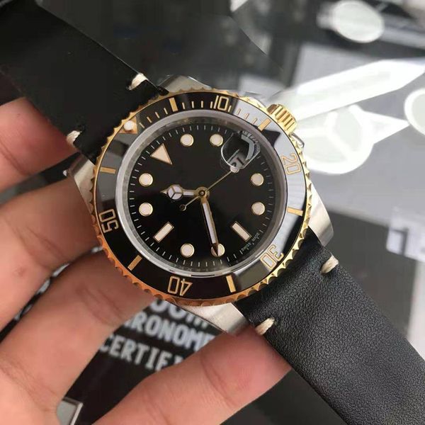 men watches automatic movement watch mineral sapphire mirror leather strap great quality orologio di lusso, Slivery;brown
men watches automatic movement watch mineral sapphire mirror leather strap great quality orologio di lusso, Slivery;brown