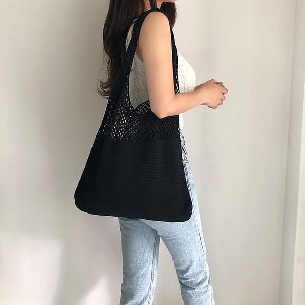 evening bags casual hollow woven women shoulder designer knitting handbags large capacity tote shopper bag summer beach sac
evening bags casual hollow woven women shoulder designer knitting handbags large capacity tote shopper bag summer beach sac