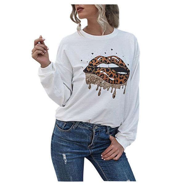 women's hoodies & sweatshirts ostrich fashion lips pattern printed long sleeve round neck sweatershirt letter printing sweatshirt, Black
women's hoodies & sweatshirts ostrich fashion lips pattern printed long sleeve round neck sweatershirt letter printing sweatshirt, Black