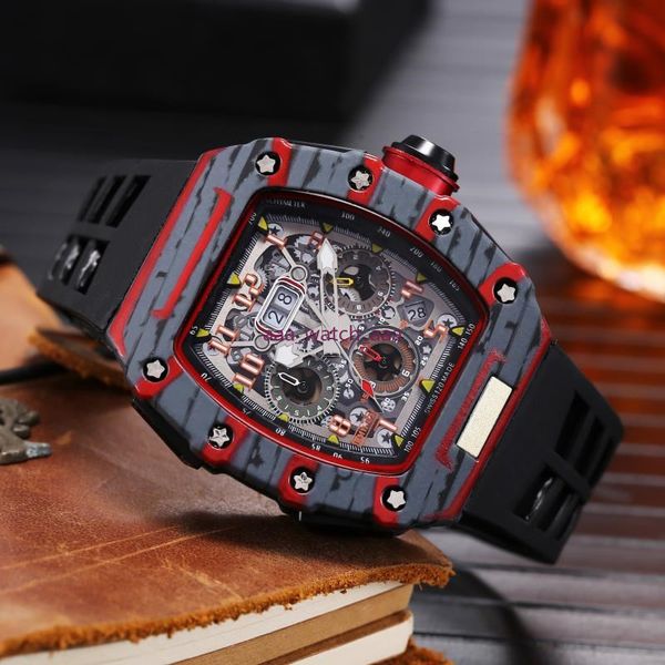 6-pin watch limited edition men's watch luxury full-featured quartz watch silicone strap reloj hombre gift, Slivery;brown
6-pin watch limited edition men's watch luxury full-featured quartz watch silicone strap reloj hombre gift, Slivery;brown