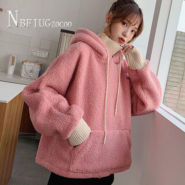 women's hoodies & sweatshirts 2021 imitation lambswool loose women thick fluff hooded female, Black
women's hoodies & sweatshirts 2021 imitation lambswool loose women thick fluff hooded female, Black