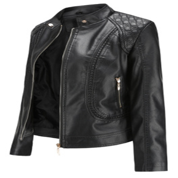 the spring and autumn 2021 leather jacket for women with european american plus-size stand-up collar pu women's jackets, Black;brown
the spring and autumn 2021 leather jacket for women with european american plus-size stand-up collar pu women's jackets, Black;brown