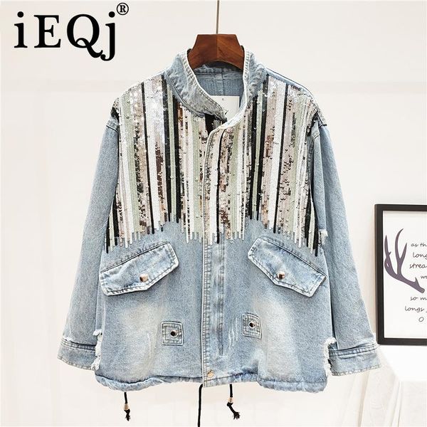 spring fashion women clothes turtleneck full sleeves sequins bling patchwork light denim jacket wp16605l women's jackets, Black;brown
spring fashion women clothes turtleneck full sleeves sequins bling patchwork light denim jacket wp16605l women's jackets, Black;brown