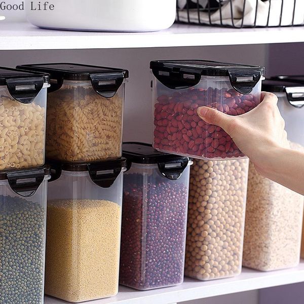 storage bottles & jars 1/1.8/2.6l food grade airtight tank moisture-proof transparent kitchen grains spices dry goods containers
storage bottles & jars 1/1.8/2.6l food grade airtight tank moisture-proof transparent kitchen grains spices dry goods containers
