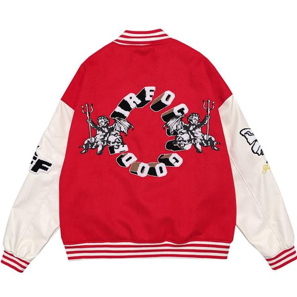 men's jackets men cartoon letter embroidery baseball uniform casacas para hombre male sports jacket loose leather stitching sleeve, Black;brown
men's jackets men cartoon letter embroidery baseball uniform casacas para hombre male sports jacket loose leather stitching sleeve, Black;brown