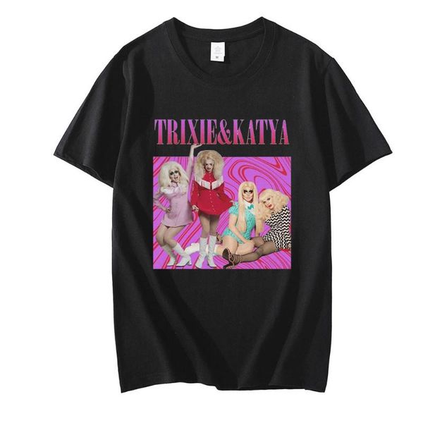men's t-shirts selling trixie katya retro graphics 90s women's short sleeve t shirt hip hop streetwear anime tee, White;black
men's t-shirts selling trixie katya retro graphics 90s women's short sleeve t shirt hip hop streetwear anime tee, White;black