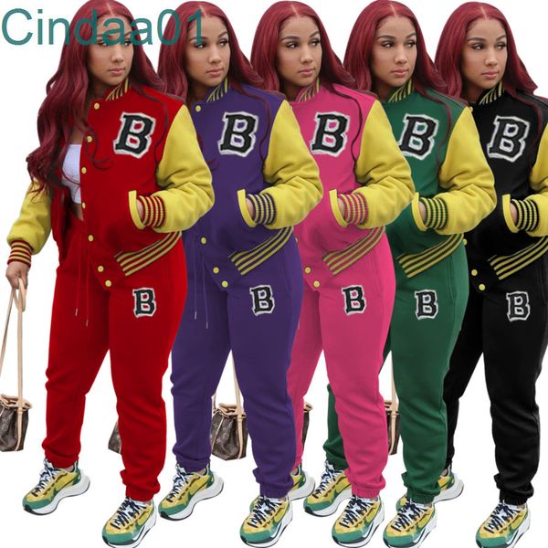 women tracksuits two piece set designer jacket sweatpants outfits color stitching straight baseball suit letters printed ladies sportwear 5, Gray
women tracksuits two piece set designer jacket sweatpants outfits color stitching straight baseball suit letters printed ladies sportwear 5, Gray