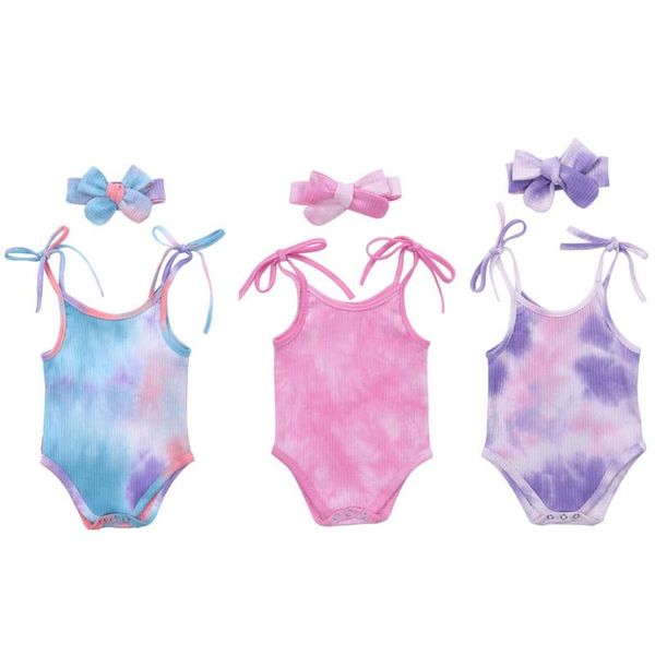 rompers 2021 baby girls lace-up romper set summer fashion casual gradation color sling jumpsuit + headband 2-piece, Blue
rompers 2021 baby girls lace-up romper set summer fashion casual gradation color sling jumpsuit + headband 2-piece, Blue