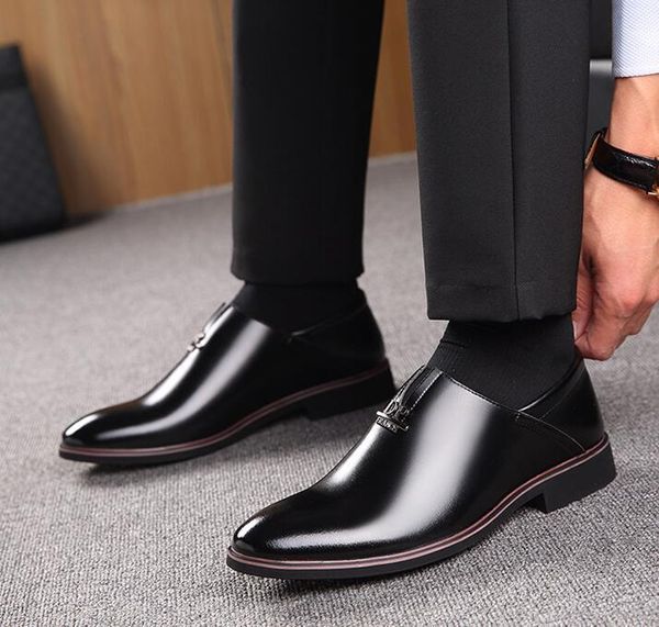 dress shoes spring mens slip-on bussines leather pointed toe black soft derby
dress shoes spring mens slip-on bussines leather pointed toe black soft derby