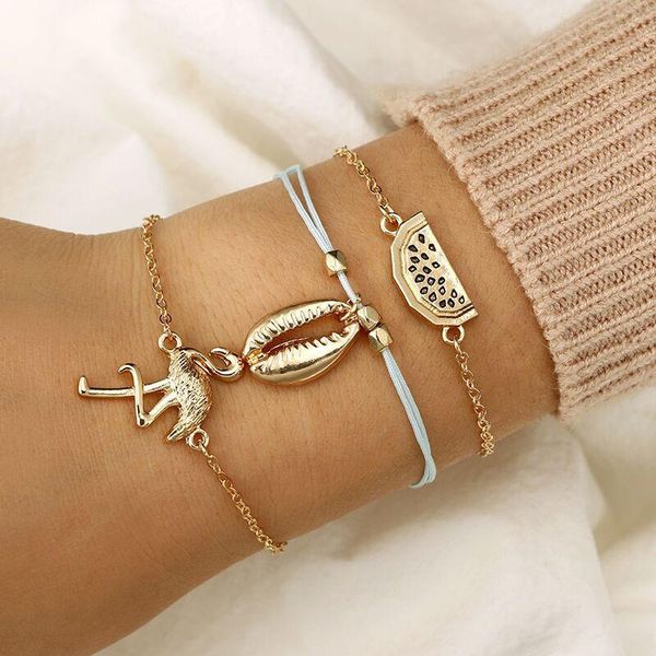 charm bracelets for men bracelet stainless geometric beach shell coconut tree flamingo watermelon chain on hand, Golden;silver
charm bracelets for men bracelet stainless geometric beach shell coconut tree flamingo watermelon chain on hand, Golden;silver