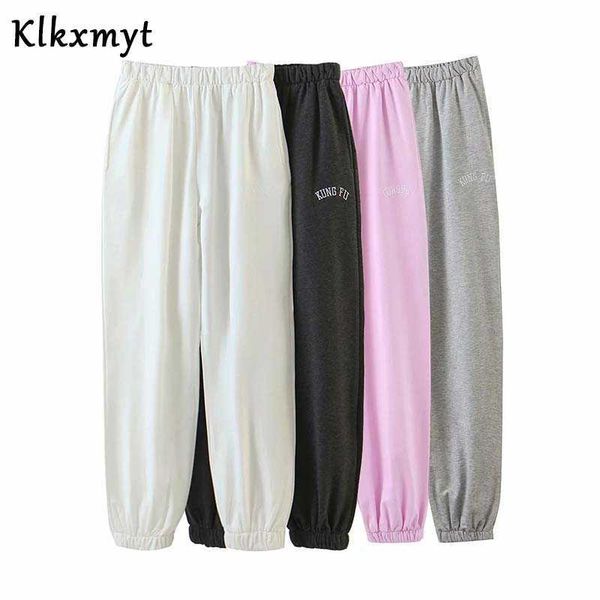 klkxmyt za pants women chic fashion cotton jogging vintage high elastic waist streetwear female ankle trousers mujer 210527, Black;white
klkxmyt za pants women chic fashion cotton jogging vintage high elastic waist streetwear female ankle trousers mujer 210527, Black;white