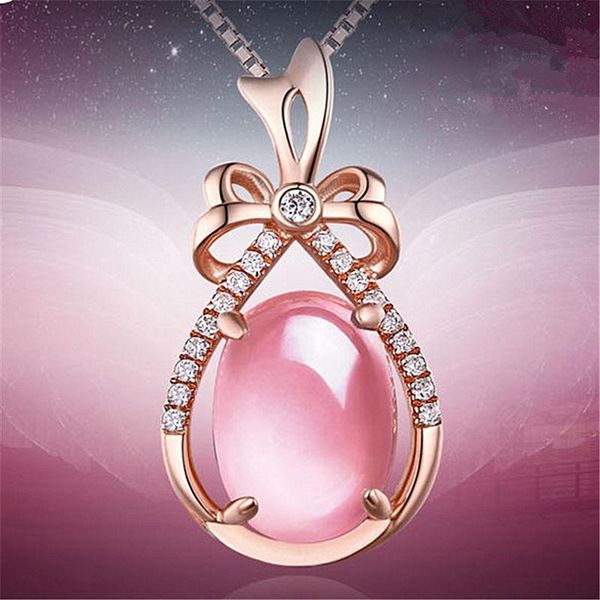 pendant necklaces fashion charming colorful pink gems necklace natural furong stone for women wedding party jewelry gift, Silver
pendant necklaces fashion charming colorful pink gems necklace natural furong stone for women wedding party jewelry gift, Silver